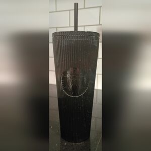 Starbucks 2024 Collection Pleated Black Tumbler 24oz.